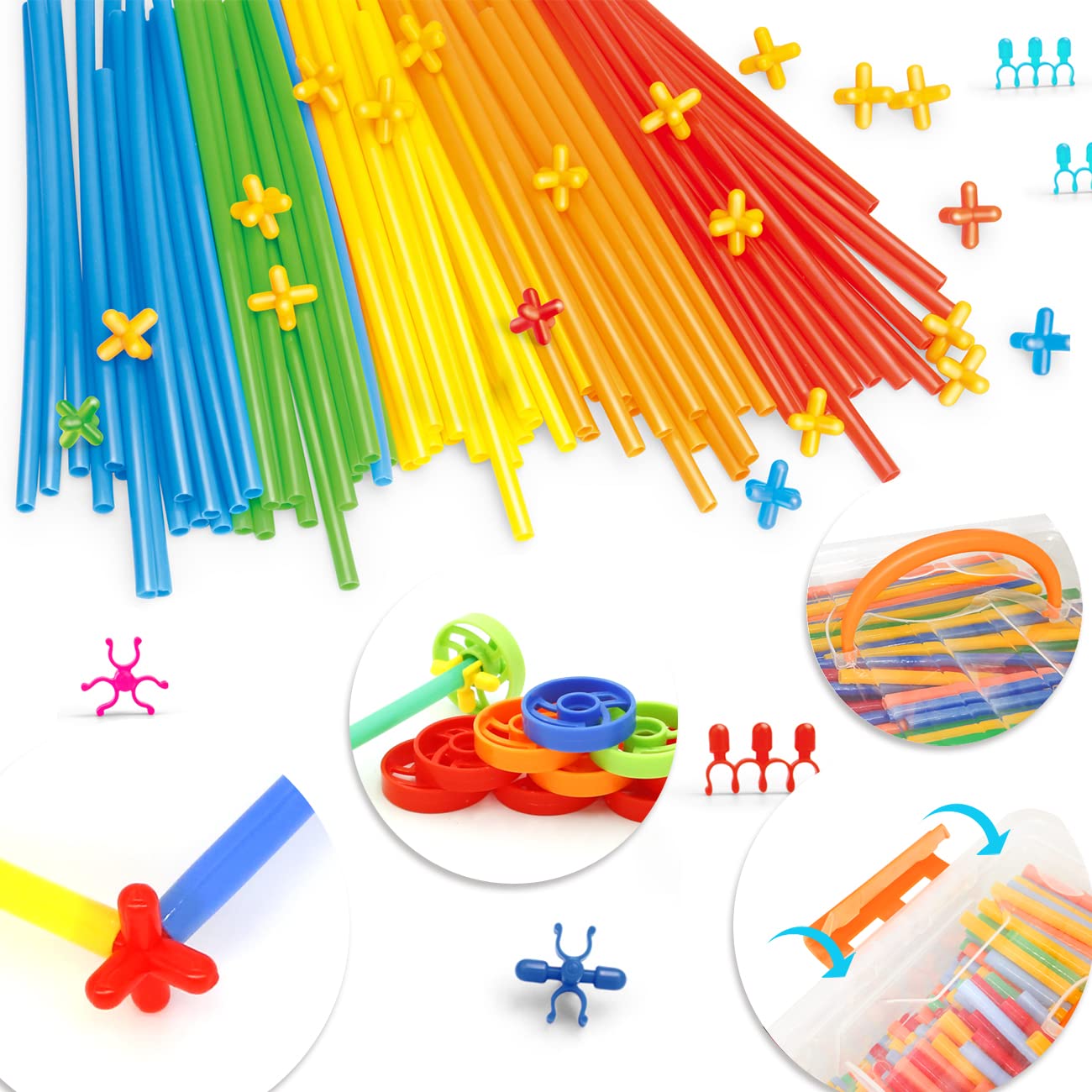 Foto 4 pulgar | Venta Internacional - Juguete De Construcción Giibro Straw Constructor, 600 Unidades, Para Niños De 3 A 7 Años