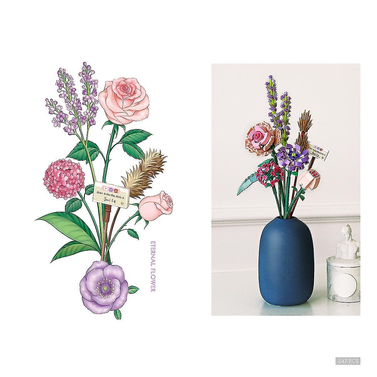 Foto 2 pulgar | Venta Internacional - Kit De Construcción Con Forma De Ramo De Flores, Juguetes Para Bricolaje, 547 Piezas, Más De 6
