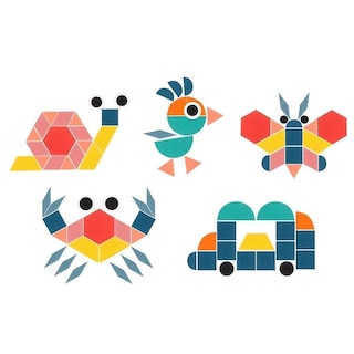 Foto 2 | Venta Internacional - Juego De Bloques De Patrones Geométricos Manipulativos 180 Piezas +3 Años