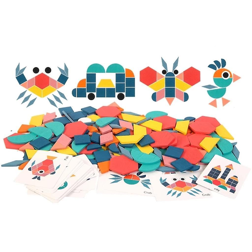 Foto 4 pulgar | Venta Internacional - Juego De Bloques De Patrones Geométricos Manipulativos 180 Piezas +3 Años