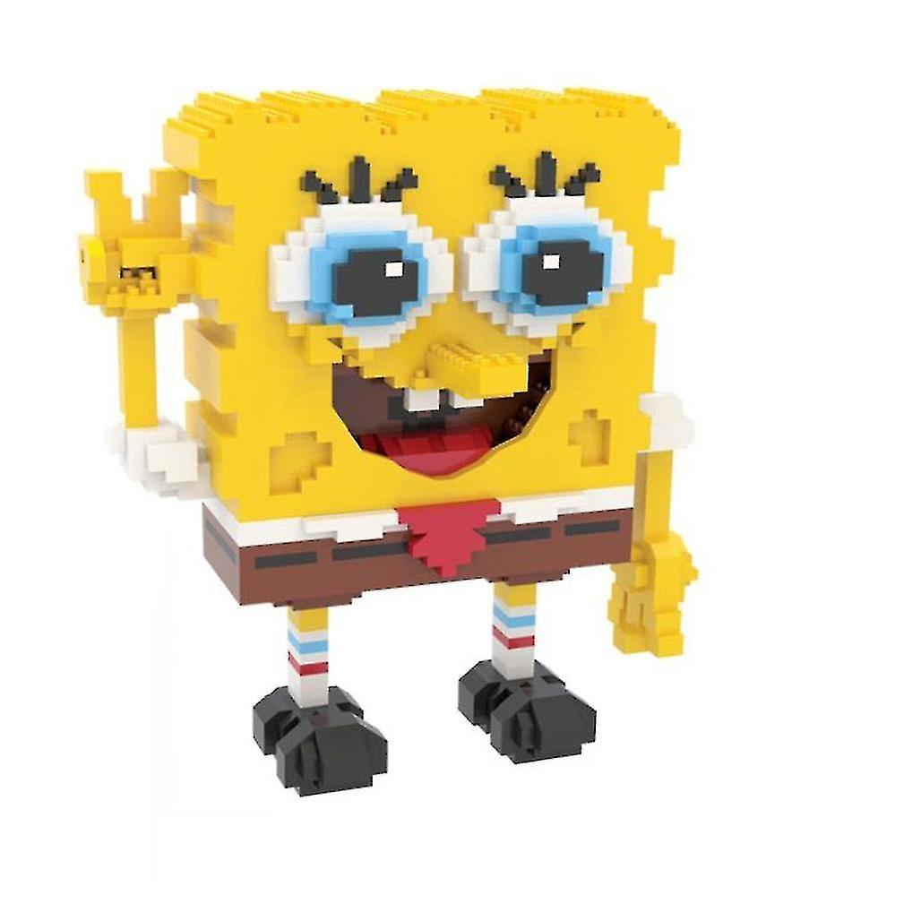 Venta Internacional - Puzzle De Bloques De Construcción Con Microfiguras 3d, Bob Esponja