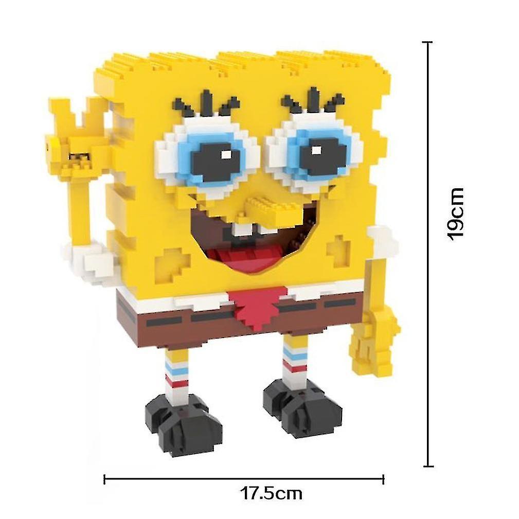 Foto 3 pulgar | Venta Internacional - Puzzle De Bloques De Construcción Con Microfiguras 3d, Bob Esponja