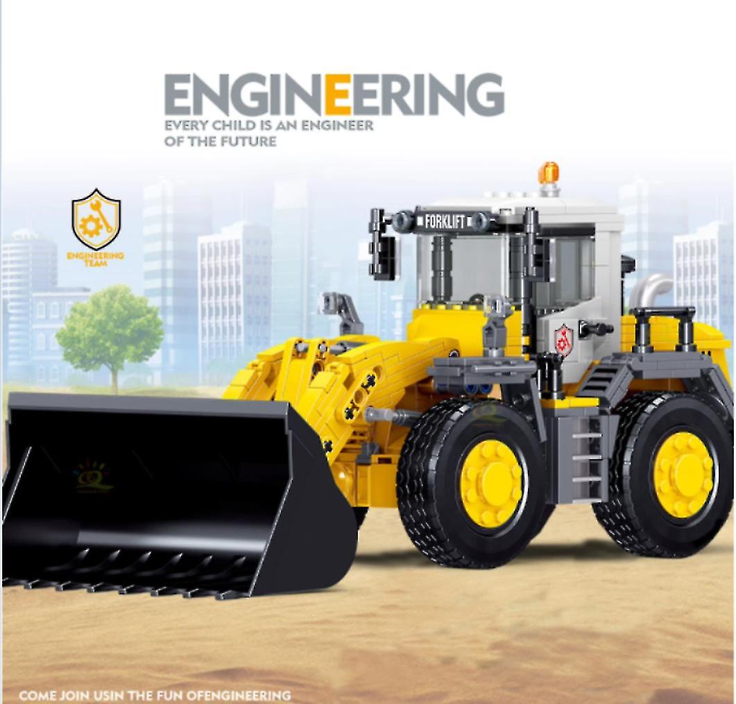 Foto 6 pulgar | Venta Internacional - Carretilla Elevadora Building Block Toy Huiqibaotoys Engineering