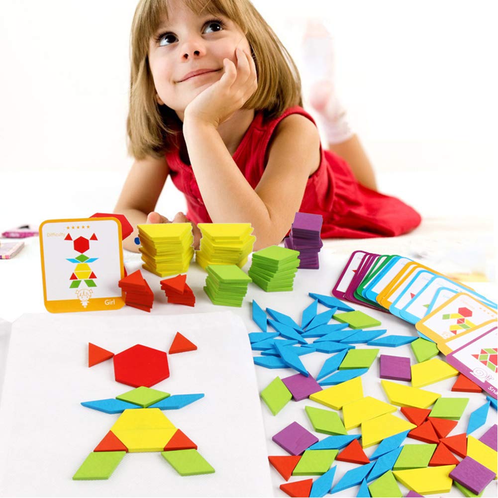 Foto 6 pulgar | Venta Internacional - Pattern Blocks Lovestown 209 Unidades De Madera Con Tarjetas Para Niños