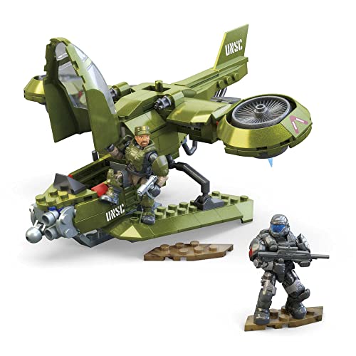 Foto 3 pulgar | Venta Internacional - Set De Construcción Mega Halo Toys Vehicle Unsc Hornet Con 2 Figuras