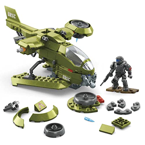 Foto 4 pulgar | Venta Internacional - Set De Construcción Mega Halo Toys Vehicle Unsc Hornet Con 2 Figuras