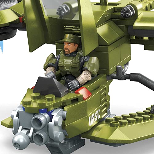 Foto 6 pulgar | Venta Internacional - Set De Construcción Mega Halo Toys Vehicle Unsc Hornet Con 2 Figuras