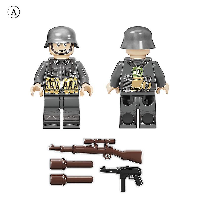 Foto 3 pulgar | Venta Internacional - Bloques De Construcción: Soldados Del Ejército Militar De Alemania Con Armas