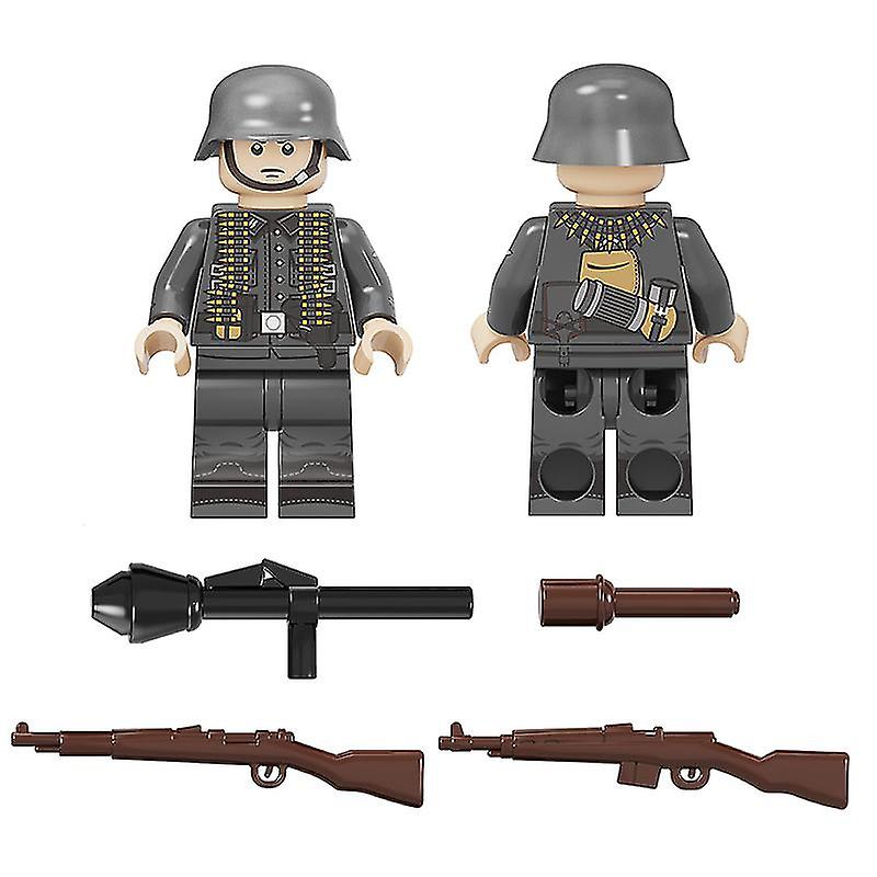 Foto 6 pulgar | Venta Internacional - Bloques De Construcción: Soldados Del Ejército Militar De Alemania Con Armas