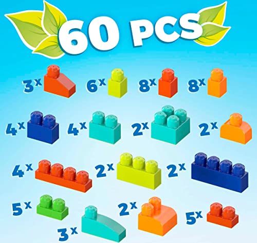 Foto 6 | Venta Internacional - Bolsa Block Toys Mega Bloks Fisher Price Build N Play, 60 Unidades