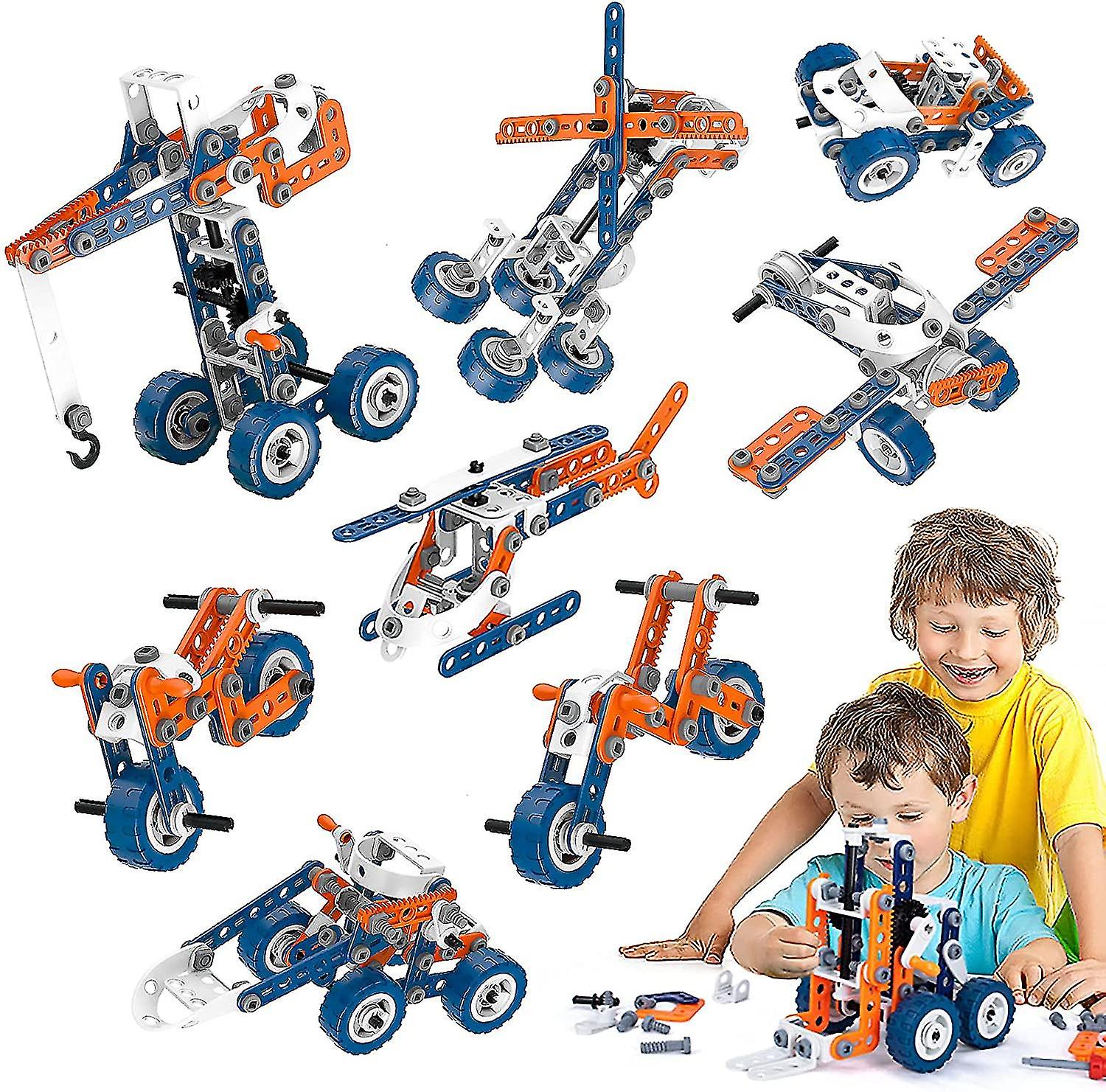 Venta Internacional - Juego De Erección De Juguetes De Construcción Con Caja 12 En 1 Stem Para Niños De 6 A 12 Años