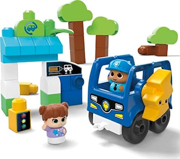 Foto 6 | Venta Internacional - Remolque Building Blocks Mega Bloks Fisher Price Para Niños Pequeños, Color Verde