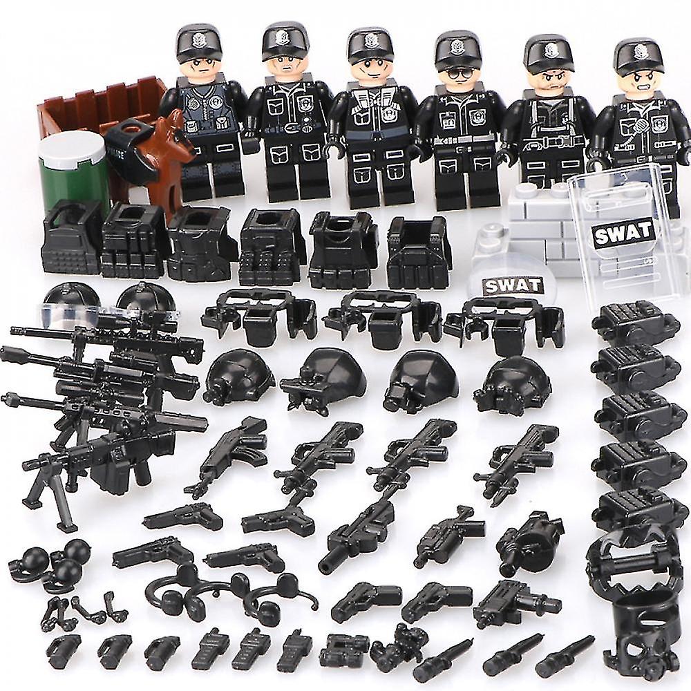 Foto 2 pulgar | Venta Internacional - Building Blocks Swat Police Salon, 6 Unidades Con Armas Para Niños