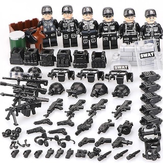 Foto 1 | Venta Internacional - Building Blocks Swat Police Salon, 6 Unidades Con Armas Para Niños