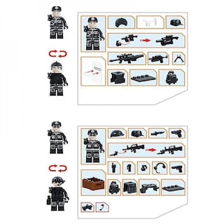 Foto 2 | Venta Internacional - Building Blocks Swat Police Salon, 6 Unidades Con Armas Para Niños