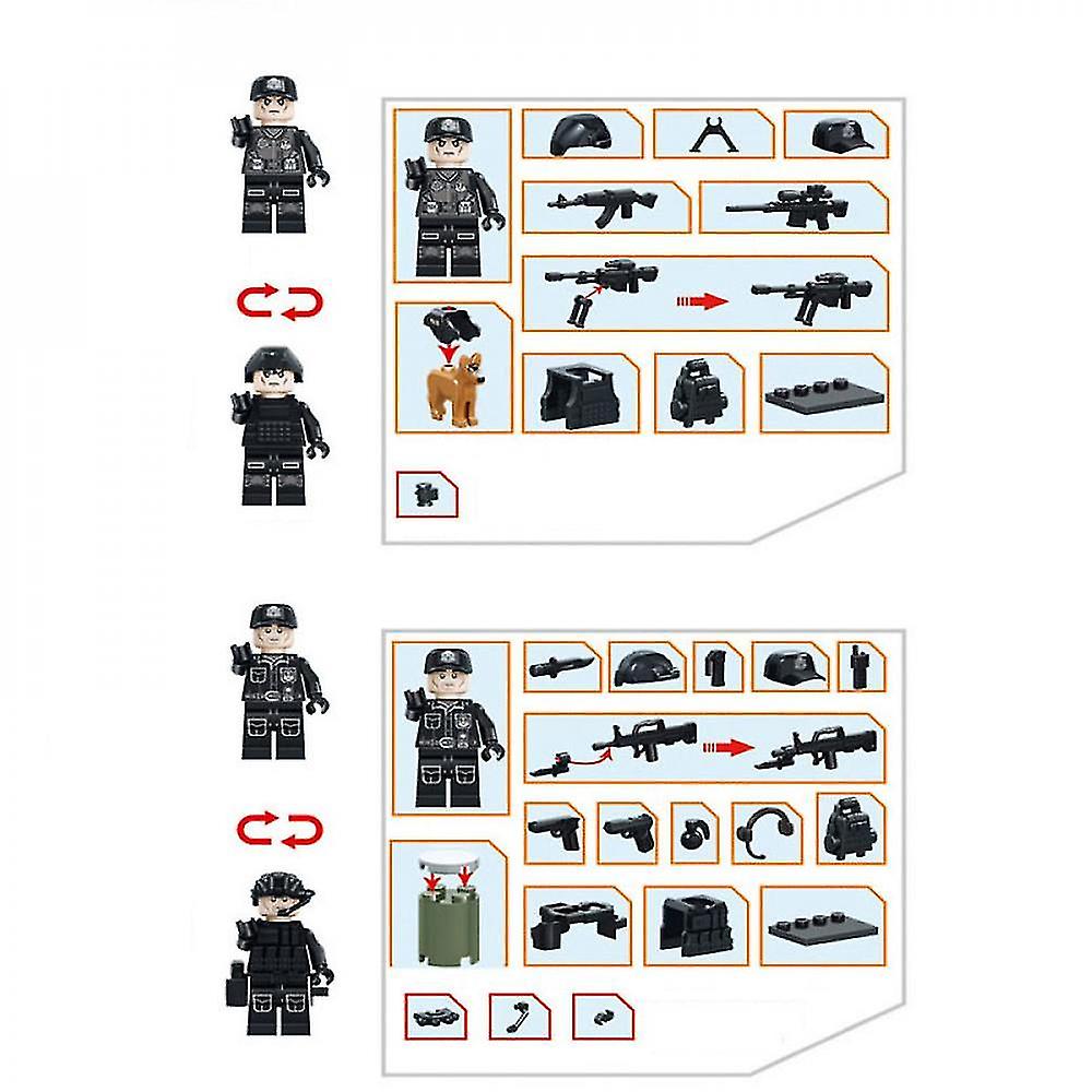 Foto 4 pulgar | Venta Internacional - Building Blocks Swat Police Salon, 6 Unidades Con Armas Para Niños