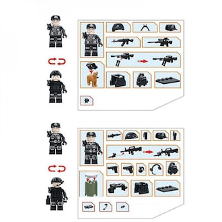 Foto 3 | Venta Internacional - Building Blocks Swat Police Salon, 6 Unidades Con Armas Para Niños