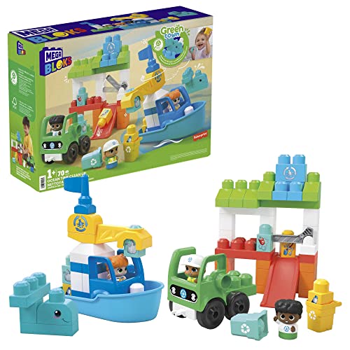 Foto 2 pulgar | Venta Internacional - Juguete De Construcción Mega Bloks Fisher Price Preschool Green Tow