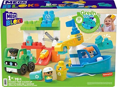 Foto 6 | Venta Internacional - Juguete De Construcción Mega Bloks Fisher Price Preschool Green Tow