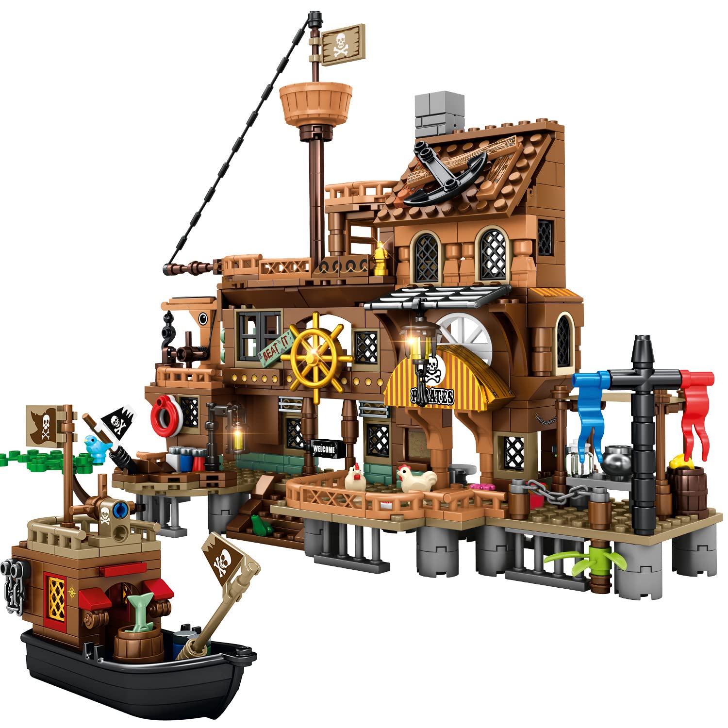 Foto 3 | Venta Internacional - Juego De Ladrillos De Construcción Mesiondy Pirate Ship 573 Piezas Para Niños Mayores De 8 Años