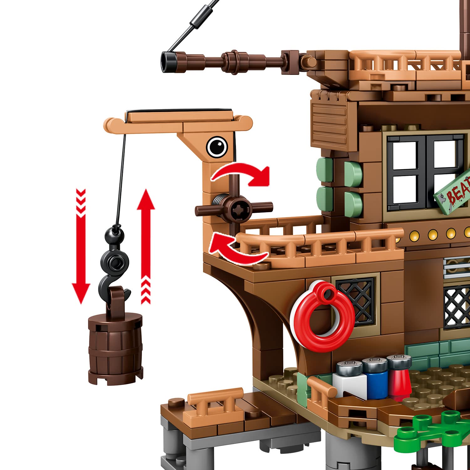 Foto 5 pulgar | Venta Internacional - Juego De Ladrillos De Construcción Mesiondy Pirate Ship 573 Piezas Para Niños Mayores De 8 Años