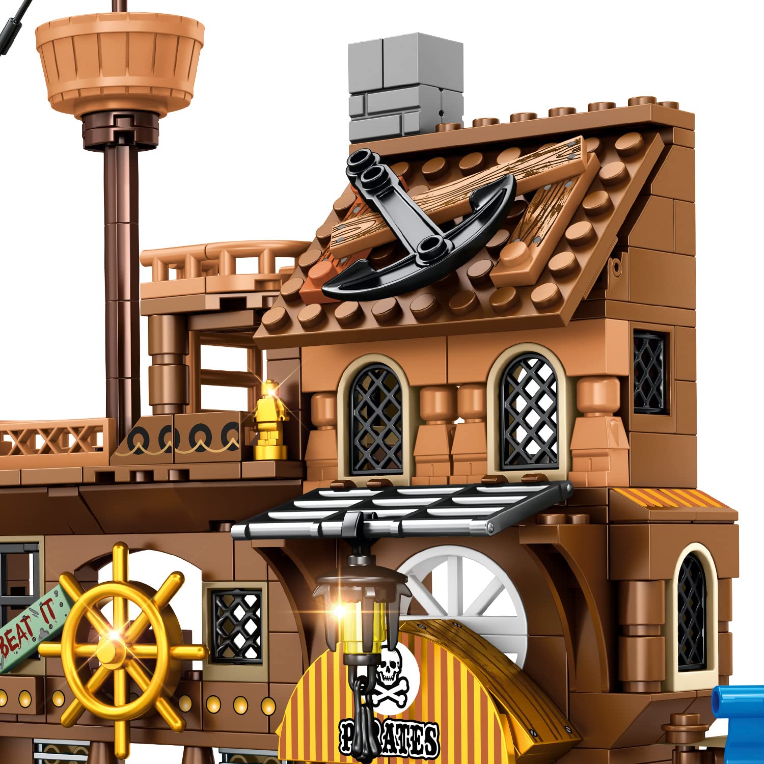 Foto 8 pulgar | Venta Internacional - Juego De Ladrillos De Construcción Mesiondy Pirate Ship 573 Piezas Para Niños Mayores De 8 Años