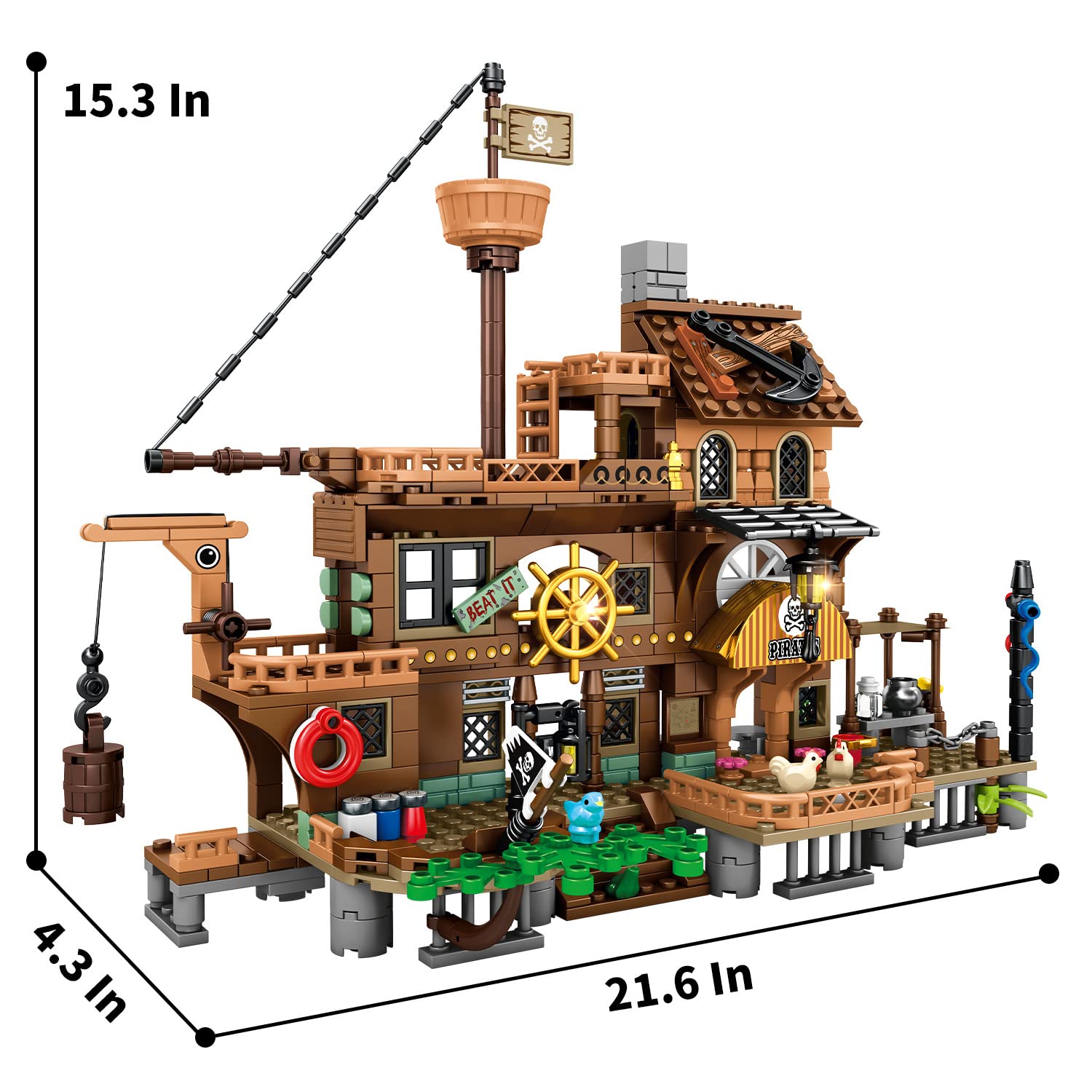 Foto 8 | Venta Internacional - Juego De Ladrillos De Construcción Mesiondy Pirate Ship 573 Piezas Para Niños Mayores De 8 Años