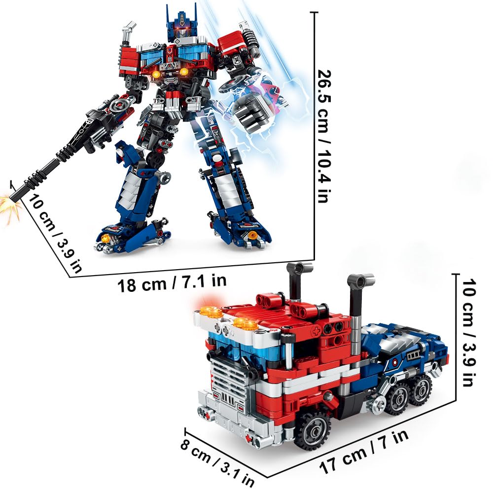 Foto 8 | Venta Internacional - Set De Juguetes De Construcción Mesiondy Transform Robot Con 786 Piezas