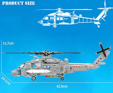 Foto 3 | Venta Internacional - Helicóptero De Juguete Building Blocks Para Niños Con Material Abs