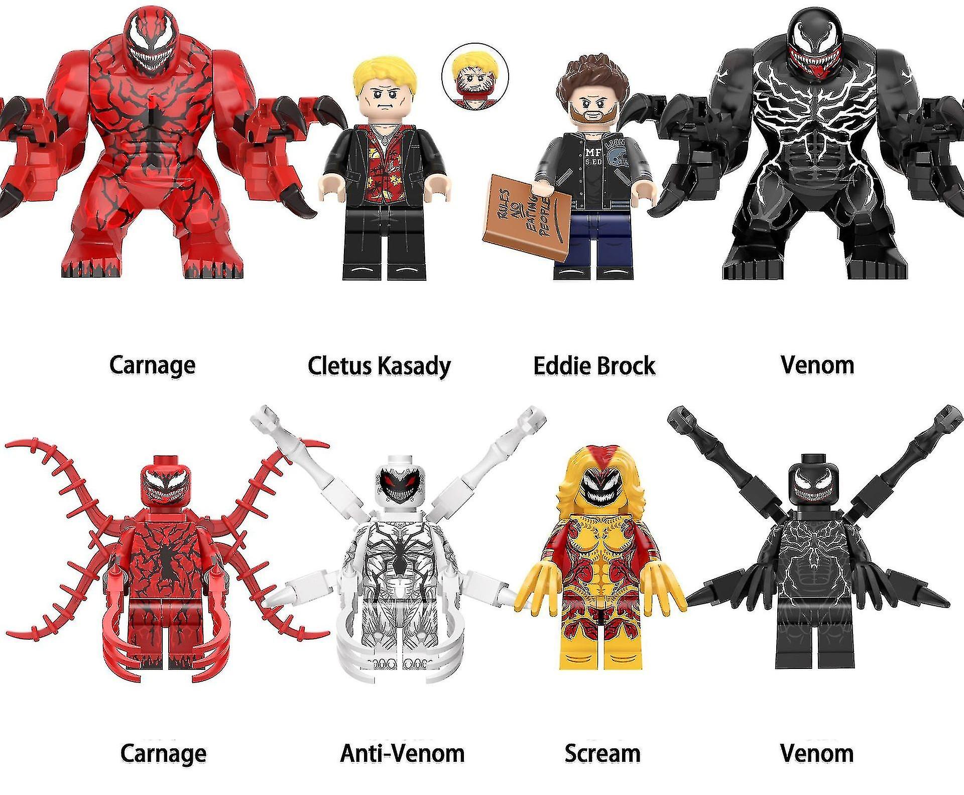 Foto 1 | Venta Internacional - Set De Minifiguras Building Block De La Serie Venom 2 Superhero De 8 Piezas