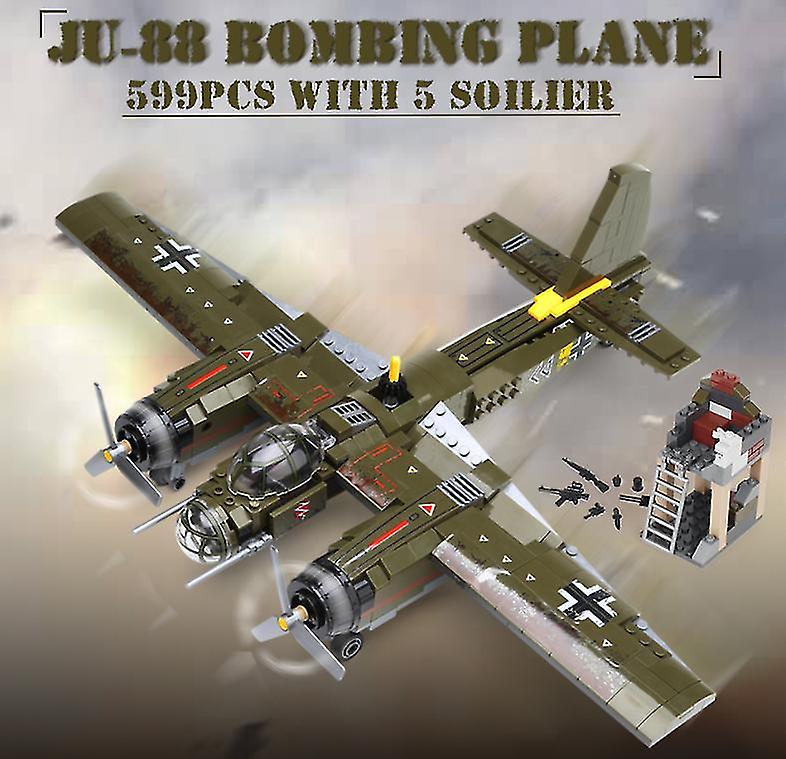 Foto 4 pulgar | Venta Internacional - Bloque De Construcción: Avión Militar Ju-88 Bombardeo 559 Piezas