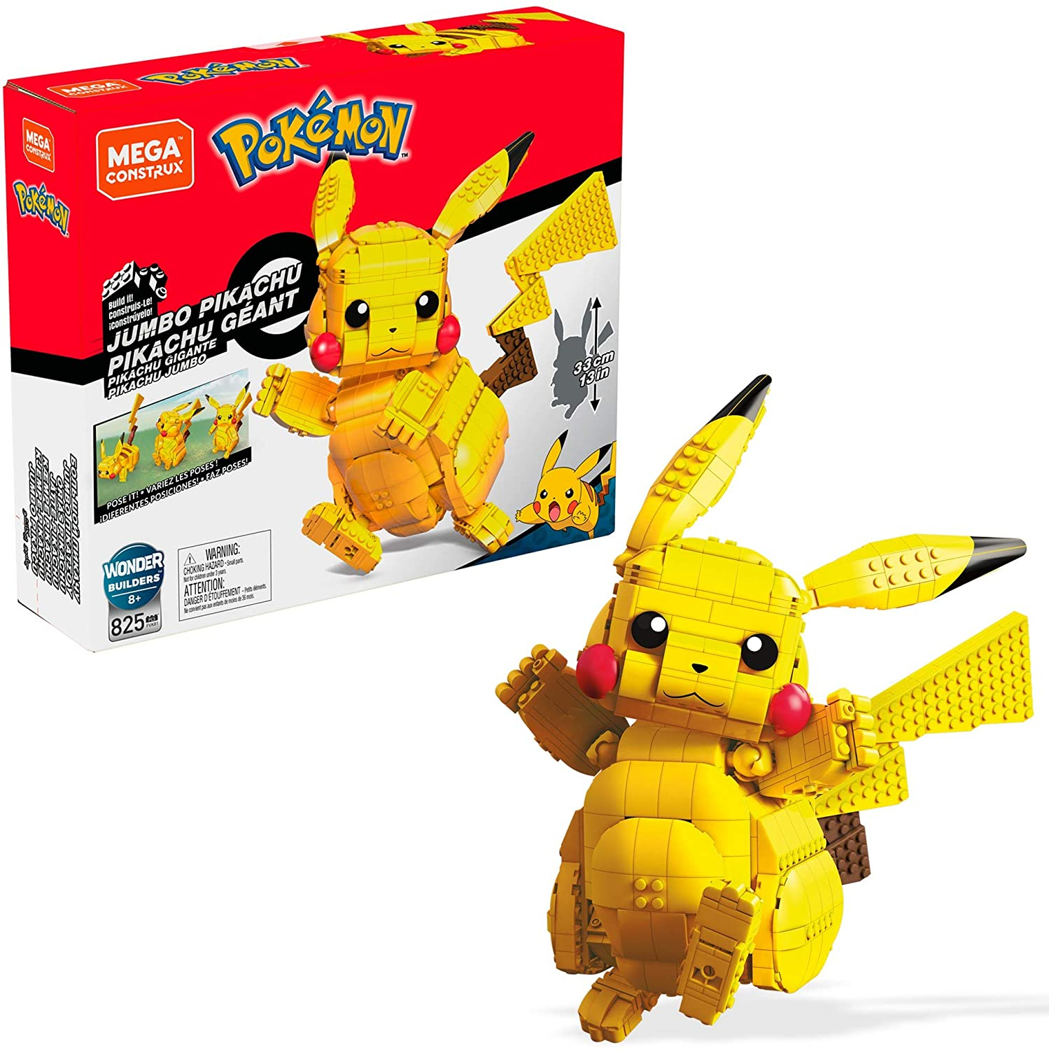 Foto 2 pulgar | Juego de Bloques Mega Construx Pokémon Jumbo Pikachu - Venta Internacional