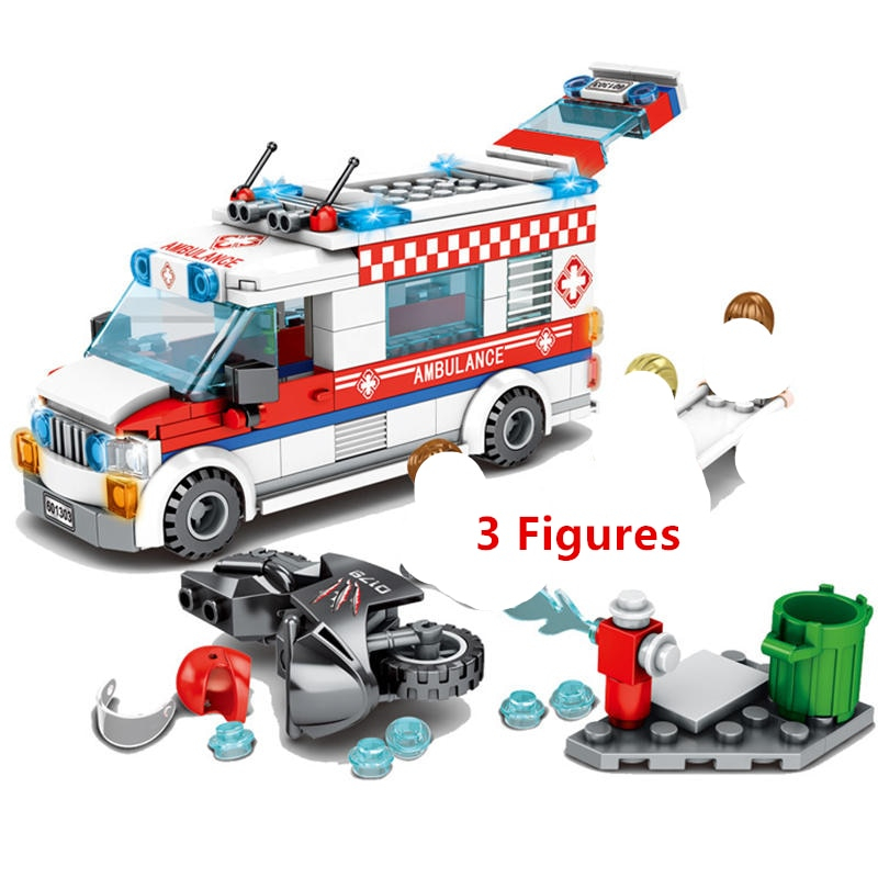 Foto 4 pulgar | Building Blocks Syankwok Kids Medical Ambulance City - Venta Internacional.