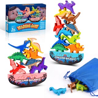 Foto 1 | Juguetes De Dinosaurios Ipourup De Madera Apilables Montessori Para Niños De 3 A 7 Años - Venta Internacional.