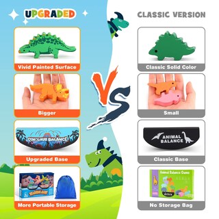 Foto 4 | Juguetes De Dinosaurios Ipourup De Madera Apilables Montessori Para Niños De 3 A 7 Años - Venta Internacional.