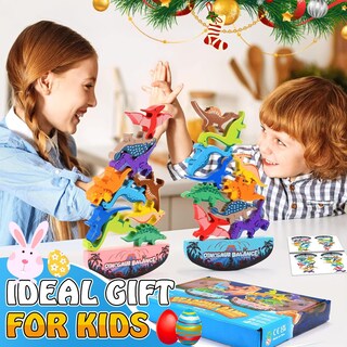 Foto 5 | Juguetes De Dinosaurios Ipourup De Madera Apilables Montessori Para Niños De 3 A 7 Años - Venta Internacional.