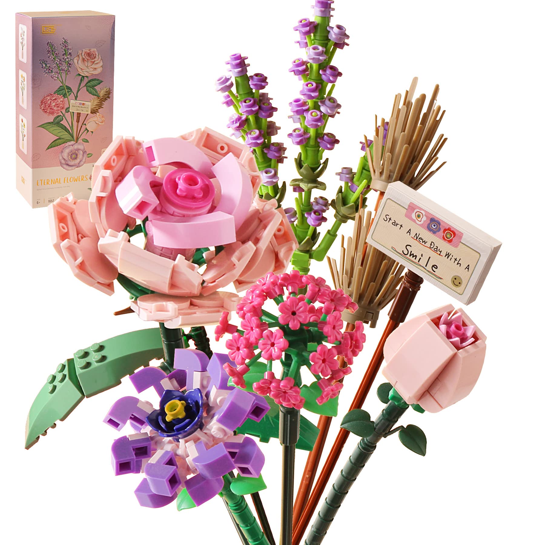 Set De Construcción Ziyostar Mini Bricks, Ramo De Flores, 547 Piezas - Venta Internacional.
