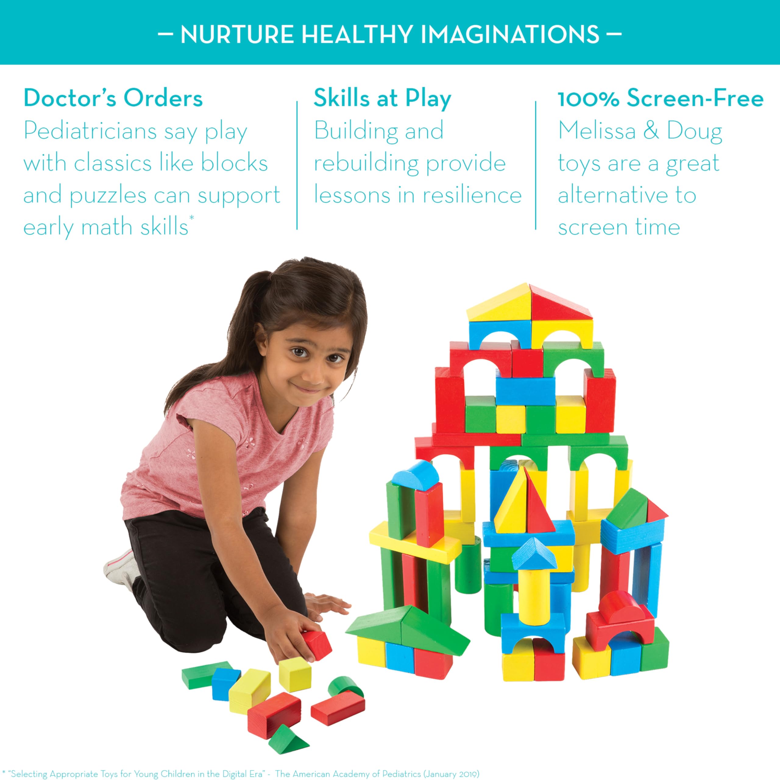 Foto 4 pulgar | Set De Construcción Melissa & Doug, 100 Bloques, 4 Colores Y 9 Formas - Venta Internacional.