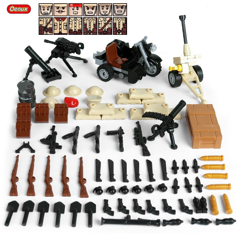 Foto 3 pulgar | Building Blocks Oenux Segunda Guerra Mundial Batalla Del Rin Ejército Británico - Venta Internacional.