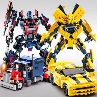 Foto 2 | Building Blocks Set Robot Transformation Car 2 En 1 - Venta Internacional.