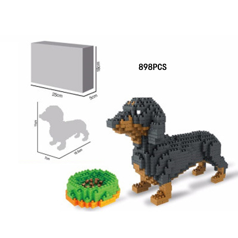 Foto 4 pulgar | Minischnauze De Peluche Para Mascotas Building Blocks Para Niños Mayores De 6 Años - Venta Internacional.