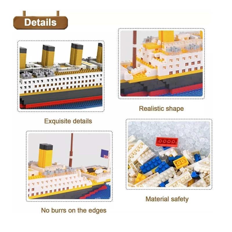 Foto 5 pulgar | Set De Construcción Titanic Modelo 3d Con 1860 Piezas Para Niños - Venta Internacional.