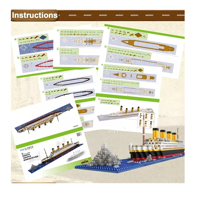 Foto 6 pulgar | Set De Construcción Titanic Modelo 3d Con 1860 Piezas Para Niños - Venta Internacional.
