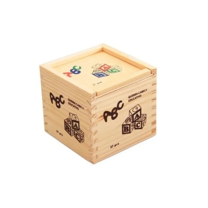 Foto 5 pulgar | Juguete Educativo De Madera Con Cubos, Números Y Letras, 48 Unidades - Venta Internacional.
