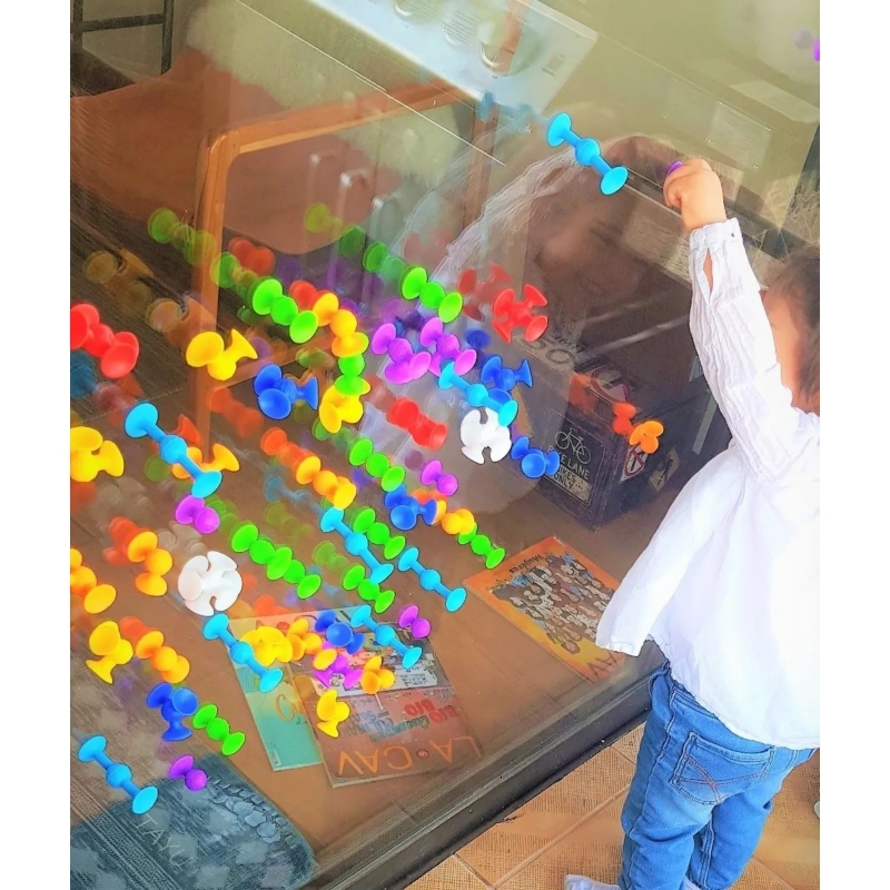 Foto 4 pulgar | Juego De Silicona Building Blocks Suckers Game De 33 Unidades Para Niños - Venta Internacional.