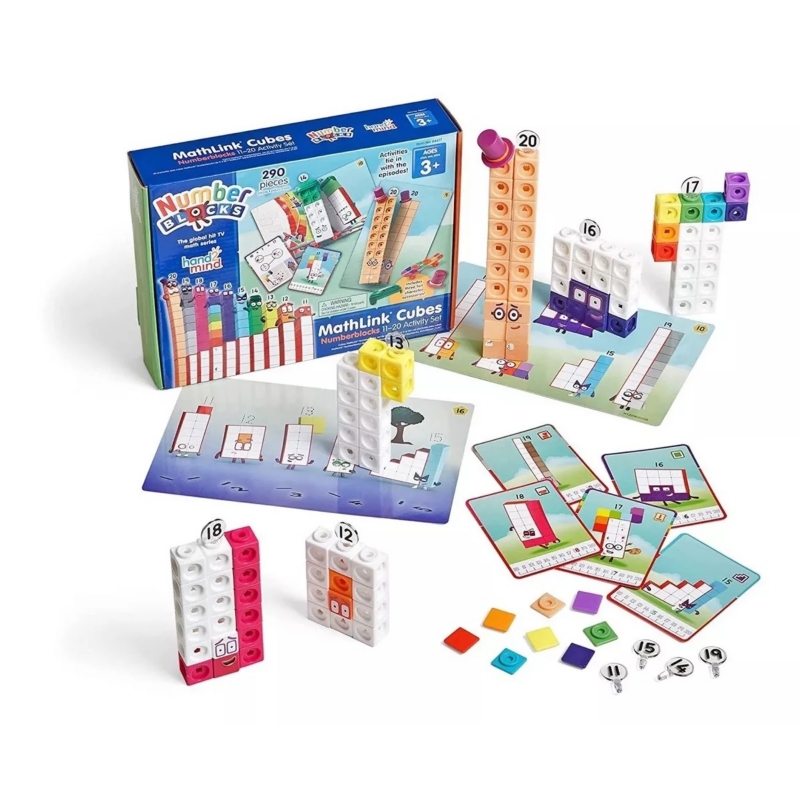 Juego De Actividades Mathlink Cubes, Bloques Numéricos, 11 A 20, 290 Unidades - Venta Internacional.