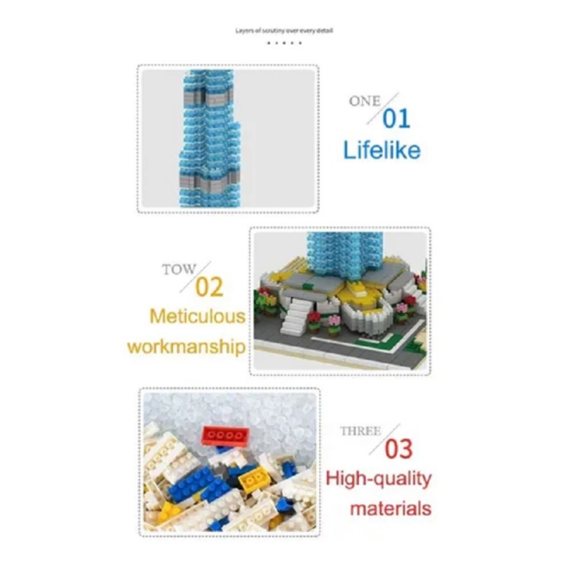 Foto 3 | Set De Construcción Burj Khalifa Mini 3d 1681 Piezas - Venta Internacional.