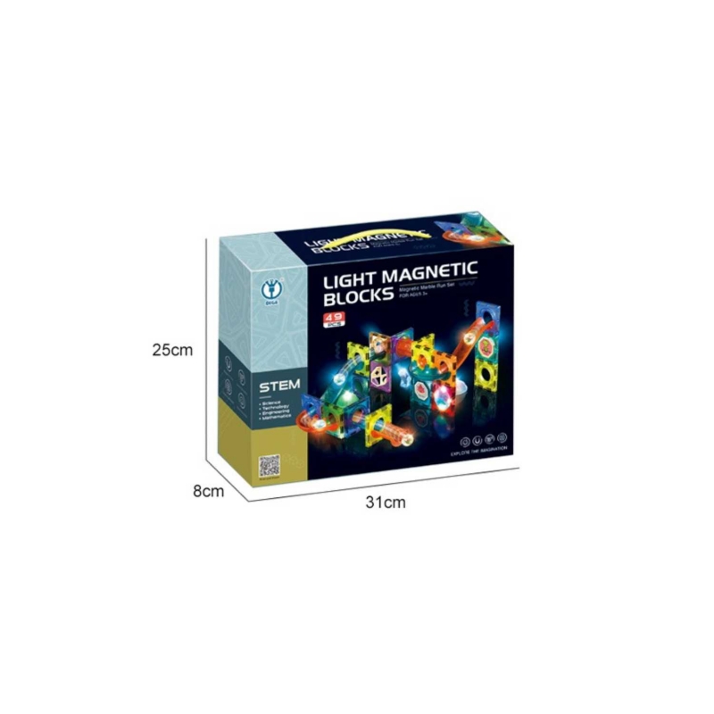 Foto 4 pulgar | Juguete Deslizante Con Bloques Magnéticos, 49 Piezas, Con Luces Para Niños Mayores De 3 Años - Venta Internacional.