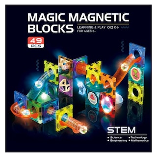 Foto 4 | Juguete Deslizante Con Bloques Magnéticos, 49 Piezas, Con Luces Para Niños Mayores De 3 Años - Venta Internacional.