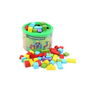 Foto 1 | Cubo Con 50 Bloques De Madera Para Niños Mayores De 3 Años - Venta Internacional.